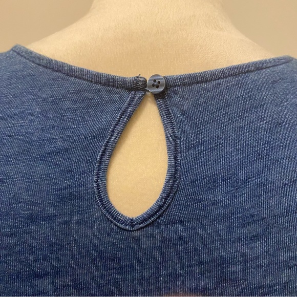 Cherokee Girls 10-12 Large Sleeveless Blue Pink Buttoned Tee - Picture 12 of 12